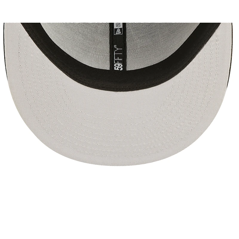Men's New Era Black Texas Rangers Team Logo 59FIFTY Fitted Hat