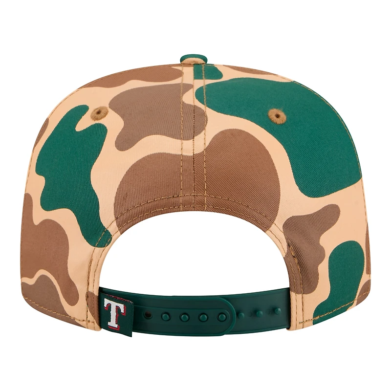 Casquette ajustable New Era Camo Texas Rangers Duck 19TWENTY pour homme