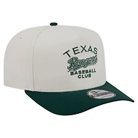 Men's New Era  Cream/Dark Green Texas Rangers Chrome A-Frame 9FIFTY Snapback Hat
