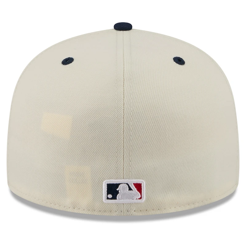 Men's New Era Cream/Navy Texas Rangers USA 250 Fourth of July 59FIFTY Fitted Hat