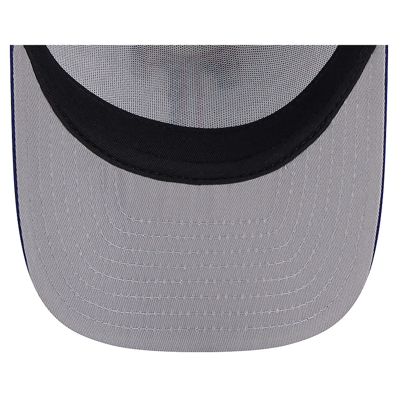 Casquette snapback A-Frame 9FIFTY Trucker pour homme New Era crème/bleu royal Texas Rangers Banner
