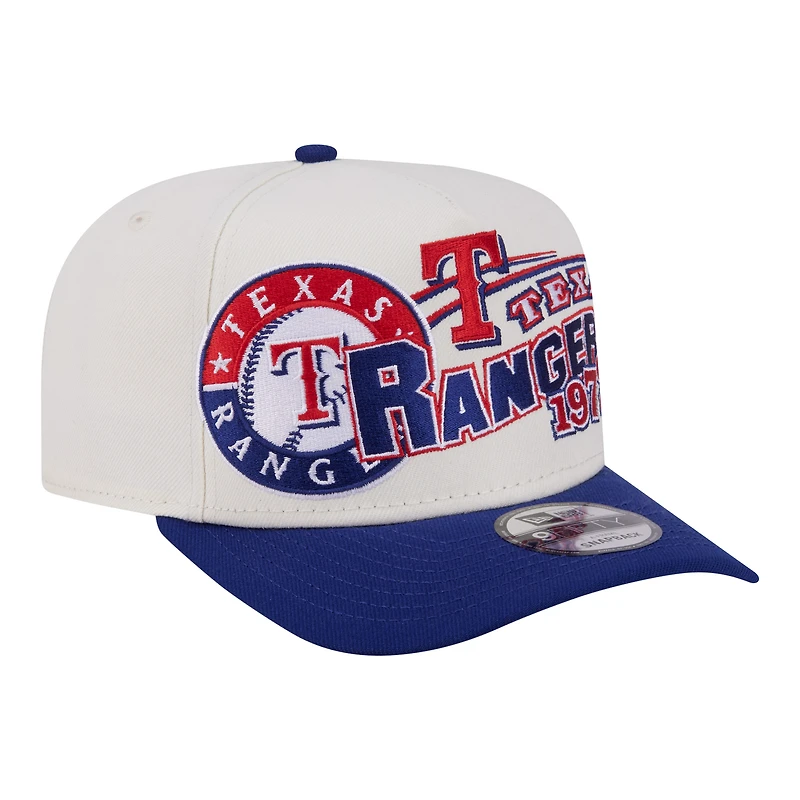 Casquette snapback New Era 9FIFTY Classic A-Frame crème/bleu roi pour homme