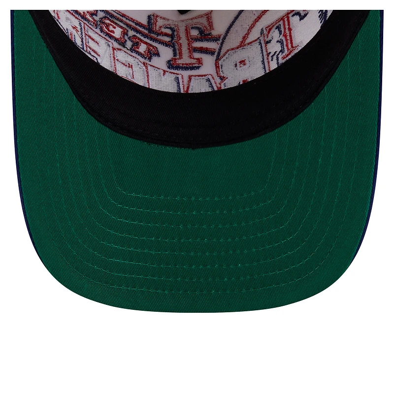 Men's New Era  Cream/Royal Texas Rangers Classic A-Frame 9FIFTY Snapback Hat
