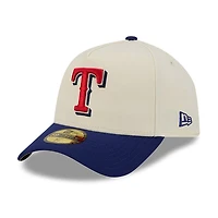 Men's New Era  Cream Texas Rangers Chrome A-Frame 59FORTY Fitted Hat