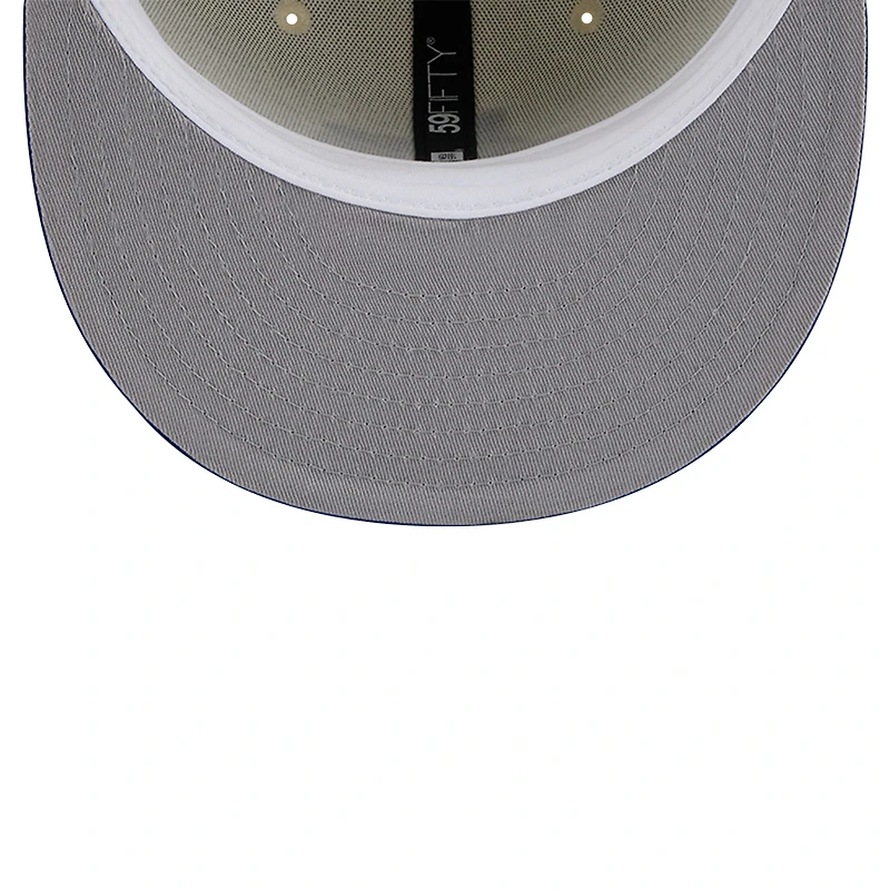 Men's New Era Cream Texas Rangers Cooperstown Collection Chrome 59FIFTY Fitted Hat