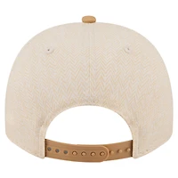Men's New Era  Cream Texas Rangers Herringbone 9FIFTY A-Frame Snapback Hat