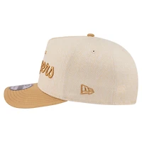 Men's New Era  Cream Texas Rangers Herringbone 9FIFTY A-Frame Snapback Hat