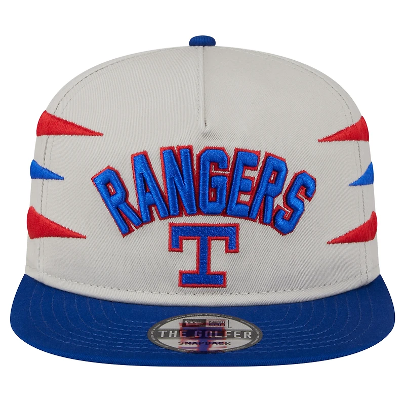 Men's New Era Cream Texas Rangers Iron Golfer Snapback Hat
