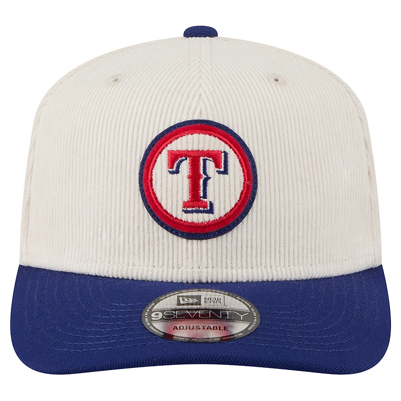 Casquette ajustable New Era Texas Rangers Loyal 9SEVENTY crème pour homme
