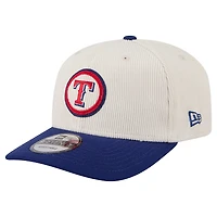 Casquette ajustable New Era Texas Rangers Loyal 9SEVENTY crème pour homme