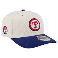 Casquette ajustable New Era Texas Rangers Loyal 9SEVENTY crème pour homme