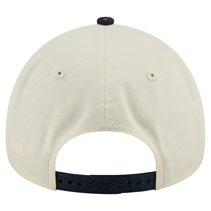 Men's New Era  Cream Texas Rangers Speckle A-Frame 9FORTY Adjustable Hat