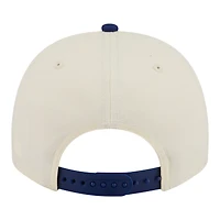 Casquette ajustable New Era 9FIFTY pour homme, couleur crème, modèle rétro Texas Rangers à trois motifs.