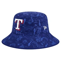 Men's New Era  Dark Blue Texas Rangers 2025 Spring Training All Over Print Bucket Hat