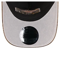 Men's New Era Dark Brown Texas Rangers Vintage Landscape 9TWENTY A-Frame Adjustable Trucker Hat