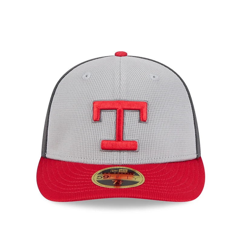 V107988 Ranger Mlb Nwe 2025 Gray Batting Practice Lp 59fifty HATMENLOP 60640275 #22