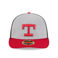 V107988 Ranger Mlb Nwe 2025 Gray Batting Practice Lp 59fifty HATMENLOP 60640275 #22