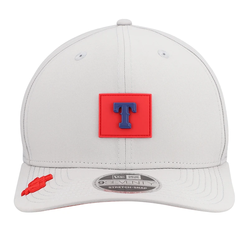 Casquette ajustable New Era grise Texas Rangers 2026 Clubhouse 9SEVENTY pour homme