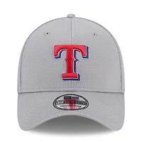 Casquette flexible Active Pivot 39THIRTY des Texas Rangers New Era pour hommes, grise