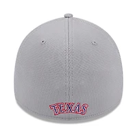 Casquette flexible Active Pivot 39THIRTY des Texas Rangers New Era pour hommes, grise