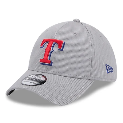 Casquette flexible Active Pivot 39THIRTY des Texas Rangers New Era pour hommes, grise