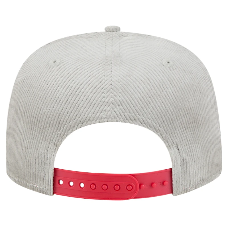 Casquette de golf à visière snapback Texas Rangers grise New Era pour homme