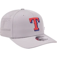 Men's New Era Gray Texas Rangers Laser Perforated 9SEVENTY Adjustable Hat