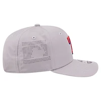 Men's New Era Gray Texas Rangers Laser Perforated 9SEVENTY Adjustable Hat