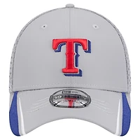 Casquette Linear 39THIRTY Flex grise des Texas Rangers de New Era pour homme