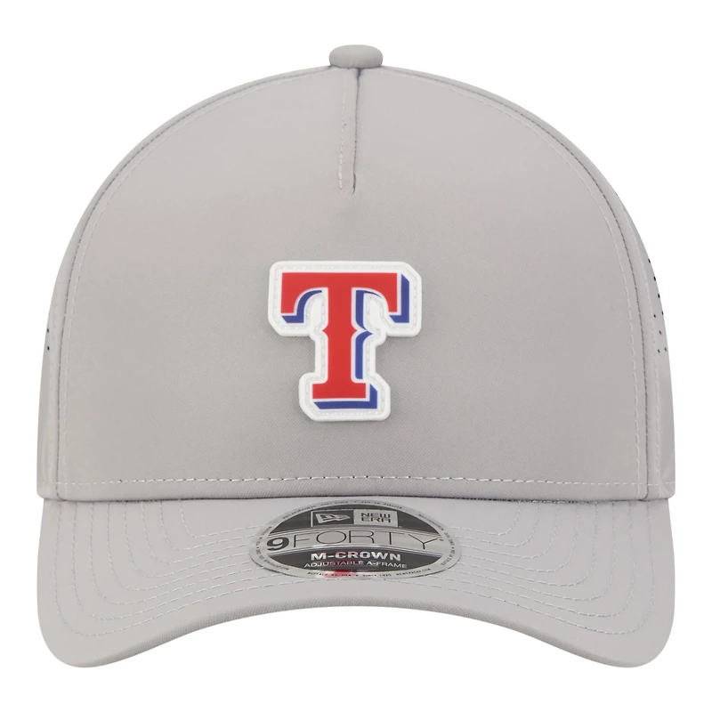 Casquette ajustable New Era 9FORTY M-Crown A-Frame grise Texas Rangers pour homme