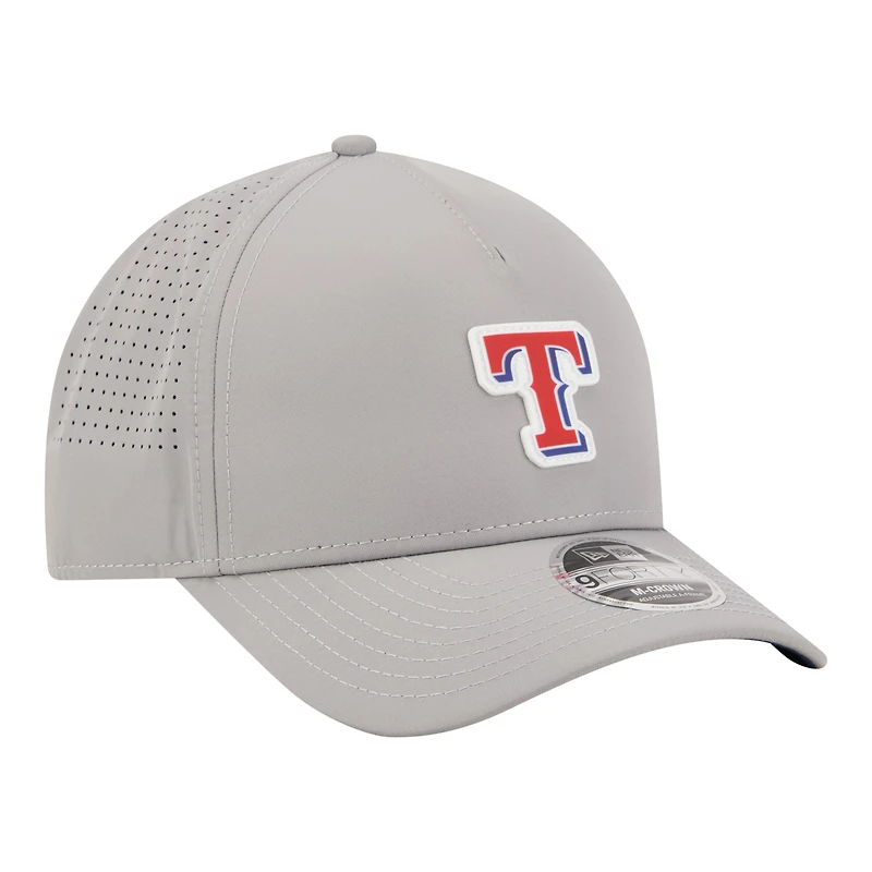 Casquette ajustable New Era 9FORTY M-Crown A-Frame grise Texas Rangers pour homme