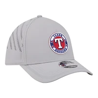 Men's New Era Gray Texas Rangers Patch 39THIRTY A-Frame M-Crown Perforated Flex Hat