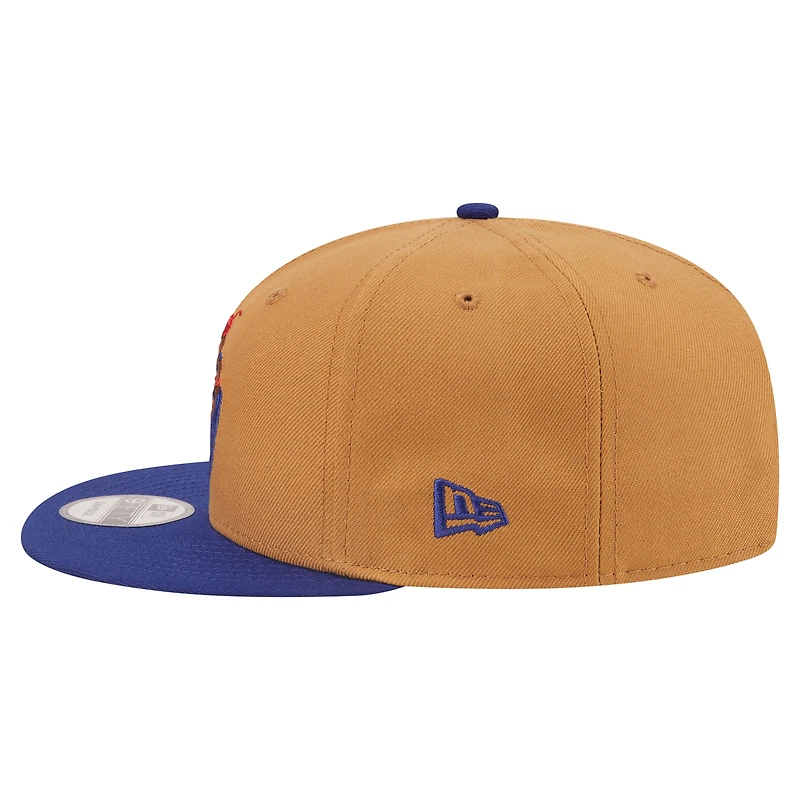 Casquette snapback New Era 9FIFTY kaki/bleu foncé Texas Rangers Ice Cream pour homme