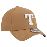 Casquette réglable kaki Texas Rangers A-Frame 9FORTY New Era pour hommes