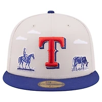 Men's New Era  Khaki Texas Rangers City Icon 59FIFTY Fitted Hat