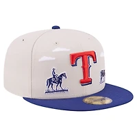 Men's New Era  Khaki Texas Rangers City Icon 59FIFTY Fitted Hat