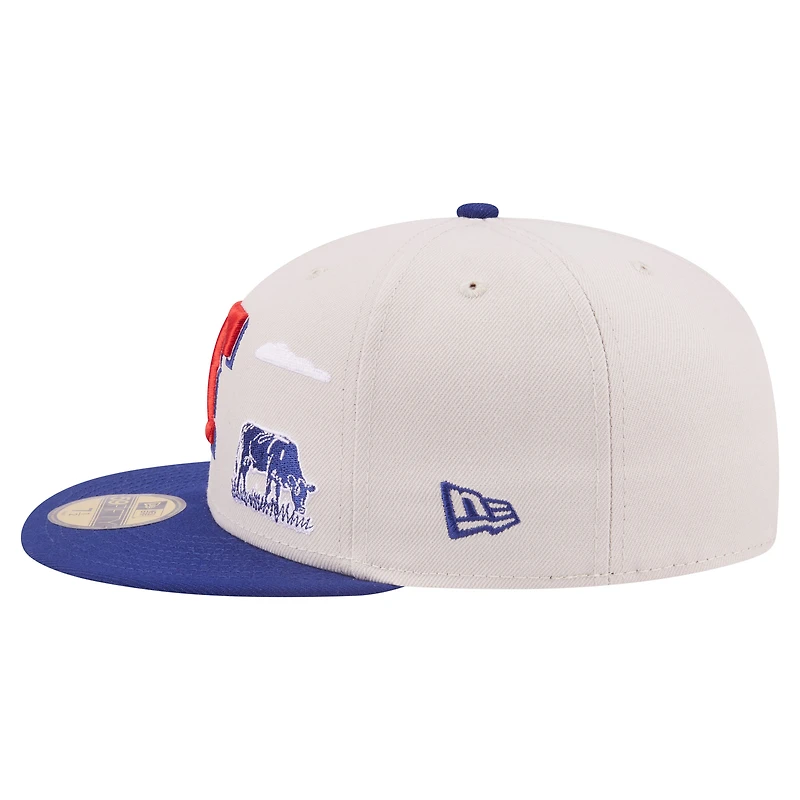 Men's New Era  Khaki Texas Rangers City Icon 59FIFTY Fitted Hat