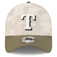 Men's New Era Light Beige/Olive Texas Rangers 2025 Armed Forces Day 39THIRTY Flex Hat