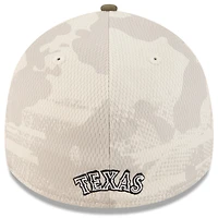 Men's New Era Light Beige/Olive Texas Rangers 2025 Armed Forces Day 39THIRTY Flex Hat