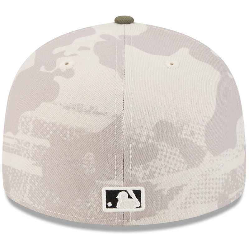 Casquette ajustée 59FIFTY Texas Rangers 2025 beige clair/olive pour homme de New Era