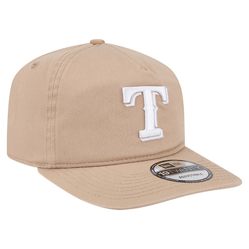 Casquette ajustable Texas Rangers Cam 19TWENTY beige clair New Era pour homme