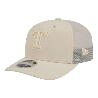 Men's New Era Light Beige Texas Rangers Color Pack COOLERA 9SEVENTY Trucker Adjustable Hat