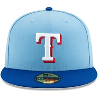 New Era Homme Bleu clair / Royal Texas Rangers Alternate 2 Authentic Collection On-Field - Casquette ajustée 59FIFTY
