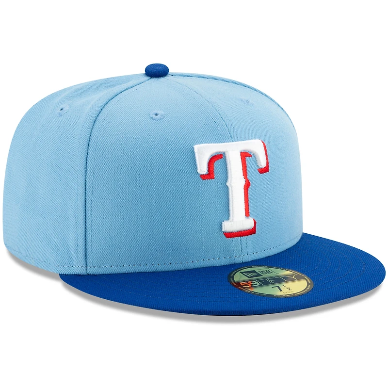 New Era Homme Bleu clair / Royal Texas Rangers Alternate 2 Authentic Collection On-Field - Casquette ajustée 59FIFTY