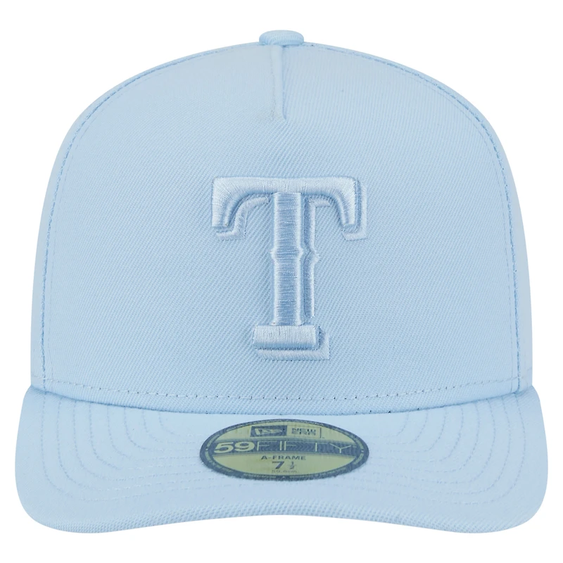 Casquette ajustée New Era 59FIFTY bleu clair Texas Rangers Color Pack pour homme
