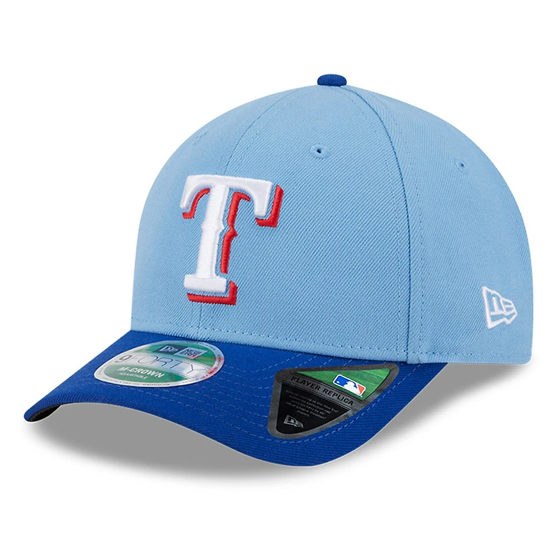 Men's New Era  Light Blue Texas Rangers Player Replica 9FORTY Adjustable Hat