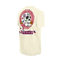 Men's New Era Natural Texas Rangers Dia de los Muertos Sugar Skull T-Shirt