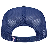 Casquette de golf ajustable New Era bleu marine Texas Rangers Retro Satin pour homme