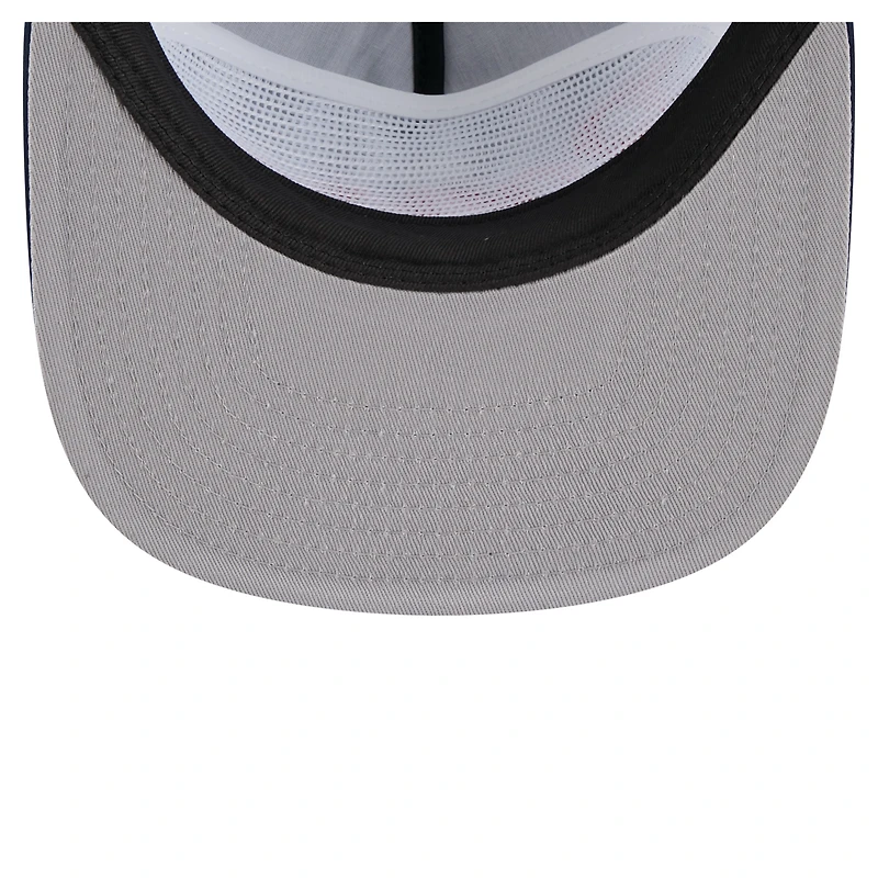 Casquette de golf ajustable New Era bleu marine Texas Rangers Retro Satin pour homme