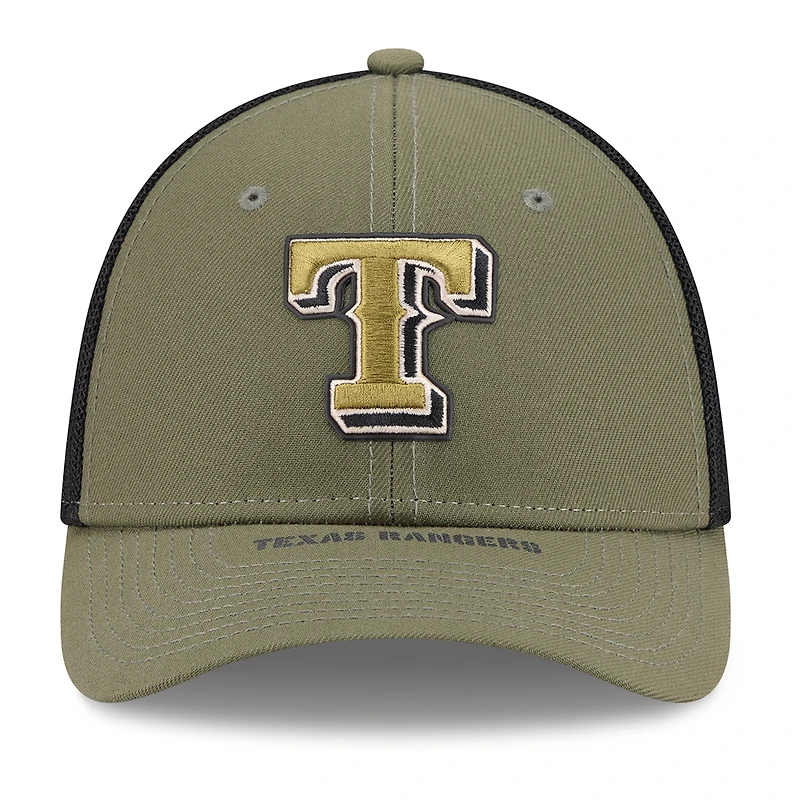 Men's New Era Olive Texas Rangers 2026 Armed Forces Day 39THIRTY M-Crown Flex Hat